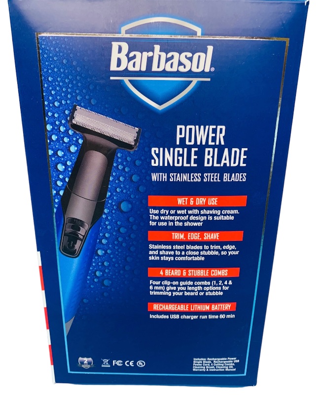 Photo 2 of 894244… Barbasol wet/dry powe single blade with guide combs 