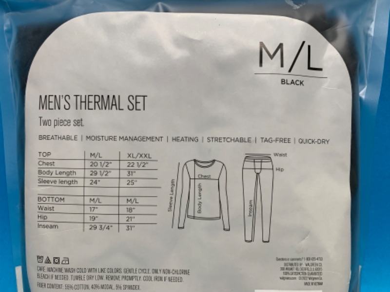 Photo 1 of 894270…West Loop mens size M/L thermal set 