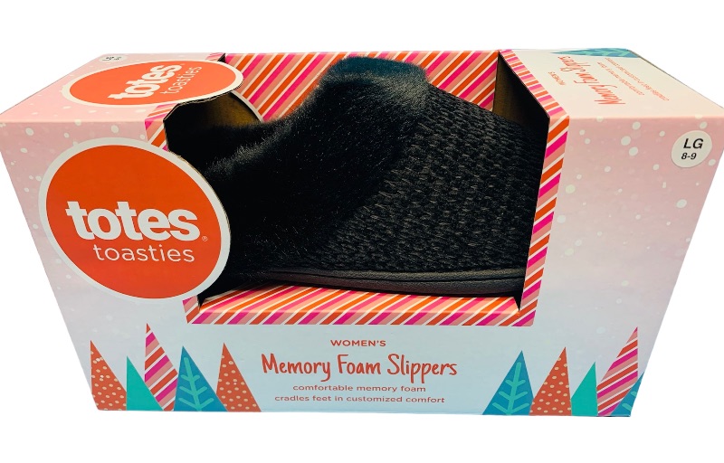 Photo 1 of 894292…  women’s size large memory foam slippers totes toasties 