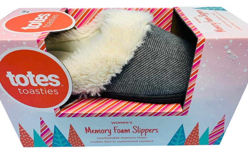 Photo 1 of 894300…  women’s size XL memory foam slippers totes toasties 9-10