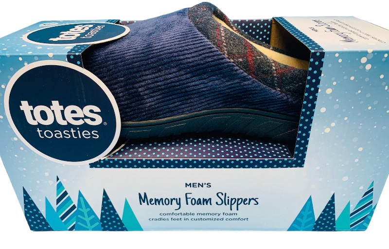 Photo 1 of 894302… men’s size XL memory foam slippers totes toasties 11-12