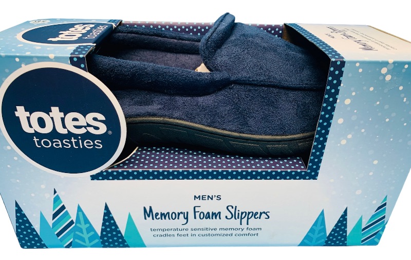 Photo 1 of 894304…  men’s size large memory foam slippers totes toasties 9-10