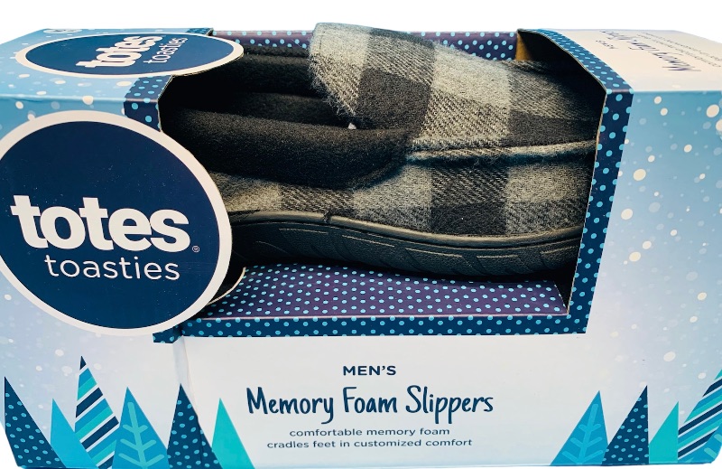 Photo 1 of 894306…   men’s size medium memory foam slippers totes toasties 8-9