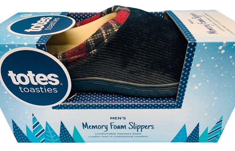 Photo 1 of 894307…   men’s size xl memory foam slippers totes toasties 11-12