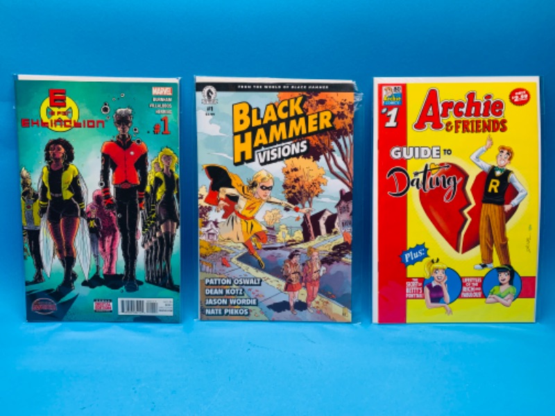 Photo 1 of 894362…3  comics all #1’s in plastic sleeves 