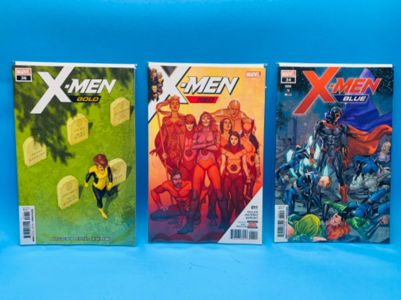 Photo 1 of 894379…  3 X-men comics in plastic sleeves 