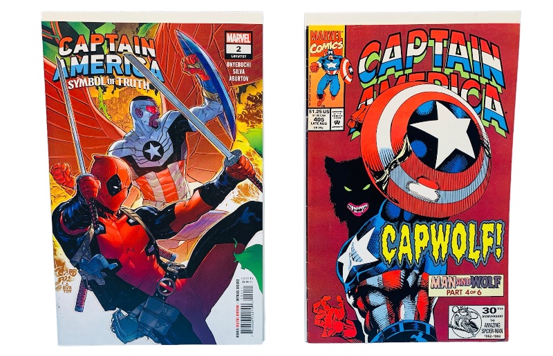 Photo 1 of 894380…2 captain America  comics in plastic sleeves 