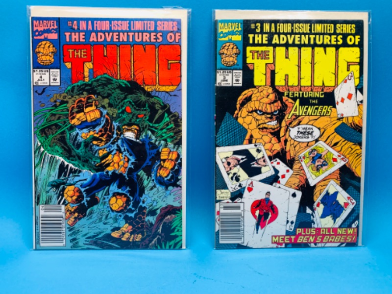 Photo 1 of 894391…2 vintage the thing  comics in plastic sleeves 