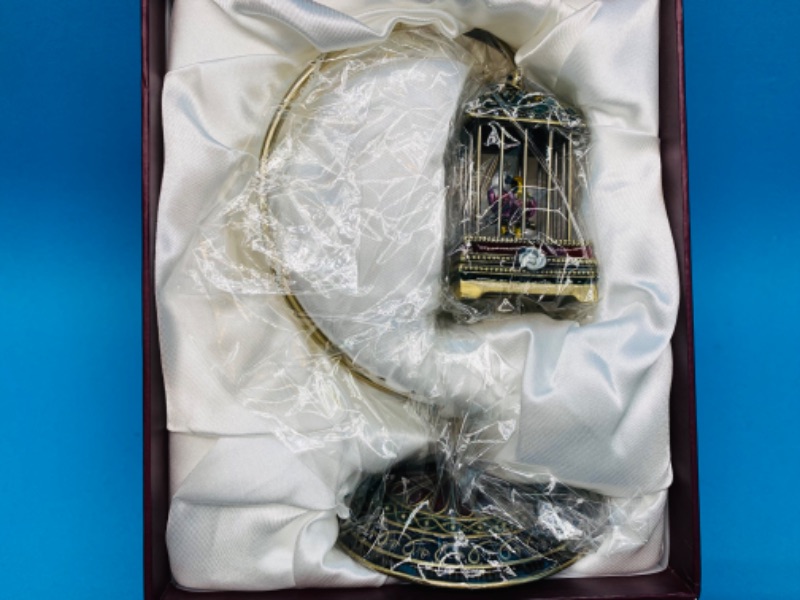 Photo 2 of 894482…6” impulse jeweled and crystal enamel hinged trinket box in satin lined box 