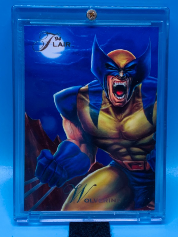 Photo 1 of 894499…1994 Flair Wolverine X-men Blue mutant genesis card in hard plastic case 