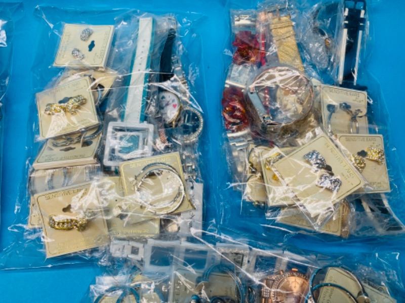 Photo 2 of 894503…5 pounds of fashion watches and earrings-watches need batteries replaced-costume jewelry 