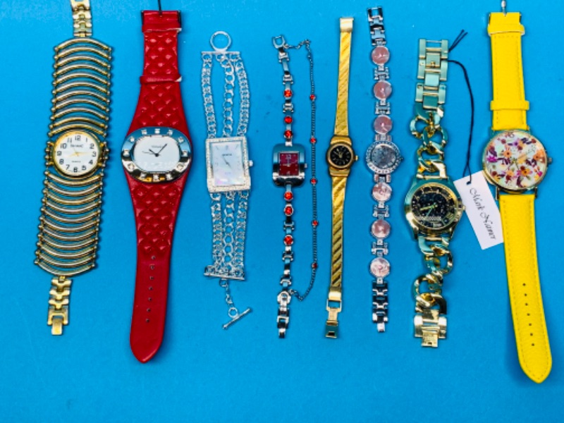 Photo 1 of 894517…8 ladies fashion/ watches- will need batteries replaced-costume jewelry 