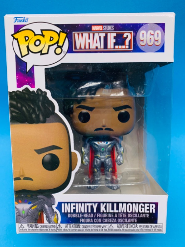 Photo 1 of 894528… Funko pop what if? Infinity killmonger bobblehead figure 