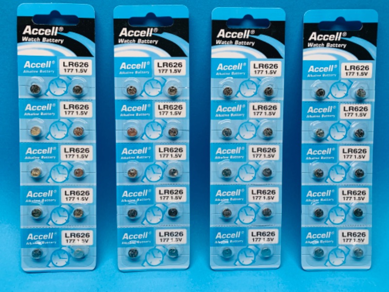 Photo 1 of 894534… 40 Accell watch batteries LR626 177 1.5 volt 