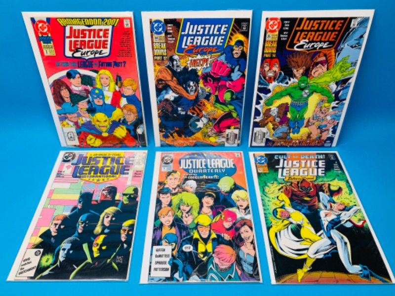 Photo 1 of 894536…6 older Justice League comics in plastic sleeves 