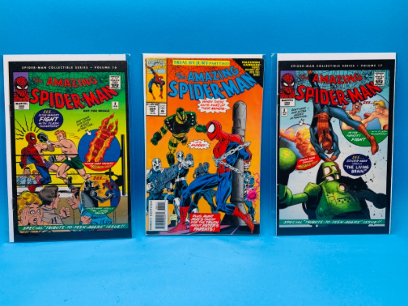 Photo 1 of 894544…3 Spider-Man  comics in plastic sleeves 