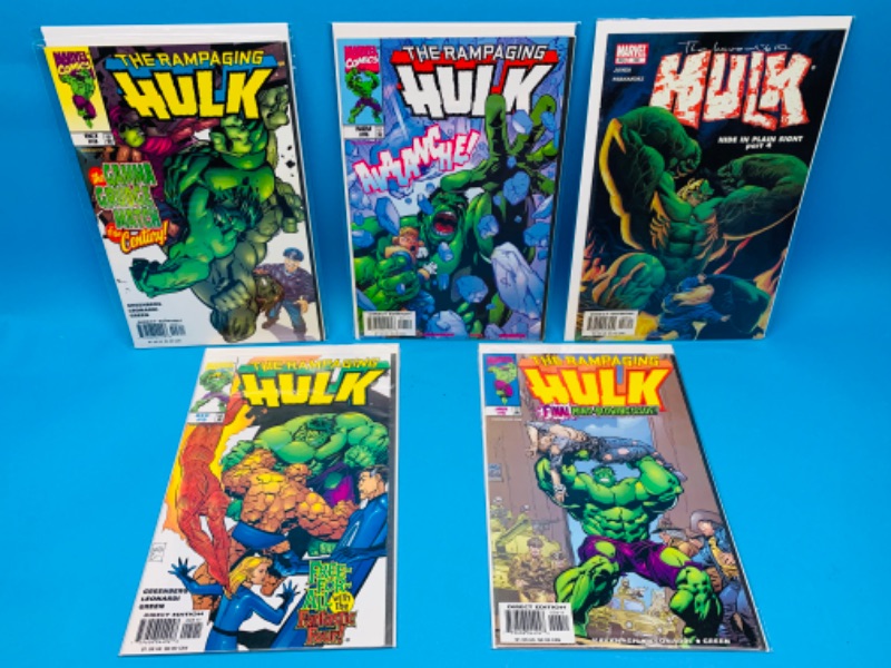 Photo 1 of 894552…5 hulk  comics in plastic sleeves 
