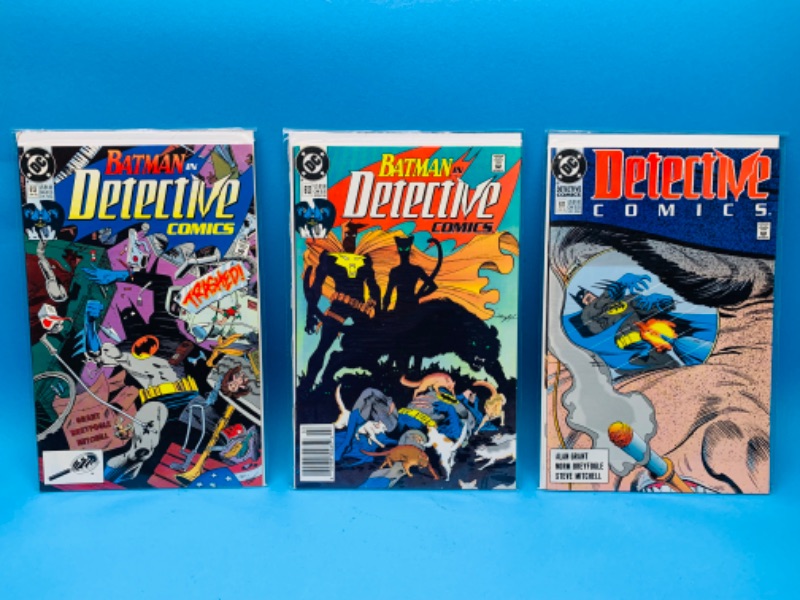 Photo 1 of 894567…3 Batman detective  comics in plastic sleeves 