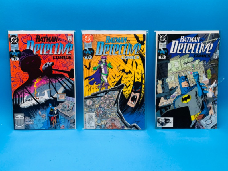 Photo 1 of 894569…3 Batman detective  comics in plastic sleeves 