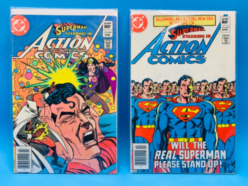 Photo 1 of 894574…2 vintage $.60 Superman  comics in plastic sleeves 