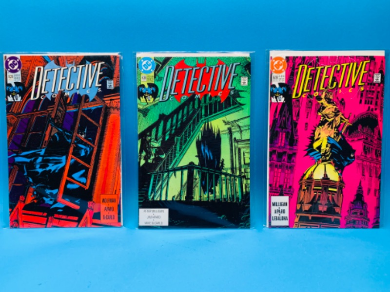 Photo 1 of 894575…3 Batman detective  comics in plastic sleeves 