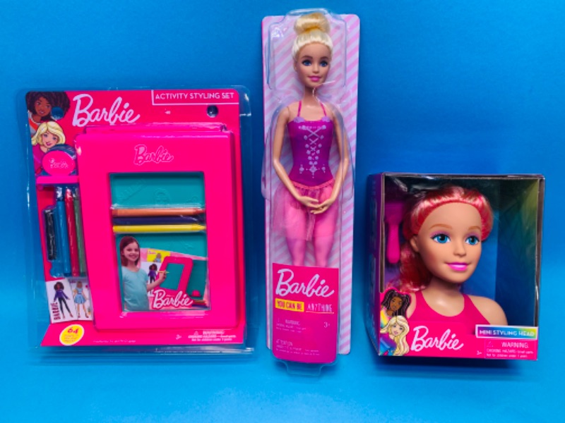 Photo 1 of 894606…Barbie doll, mini styling head, and activity styling set