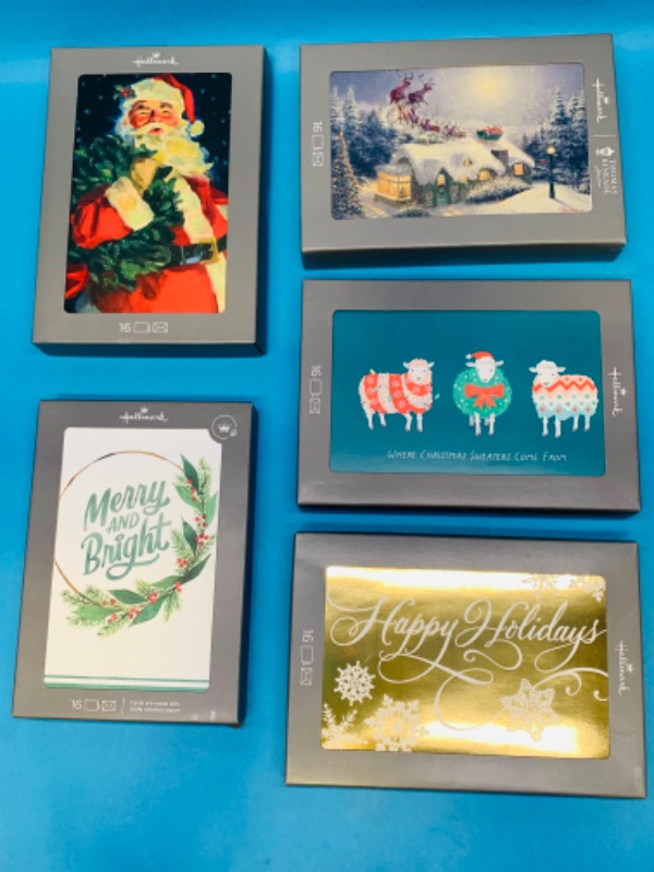 Photo 1 of 894638…80 Christmas cards - 5 boxes of 16 including Thomas kinkade 