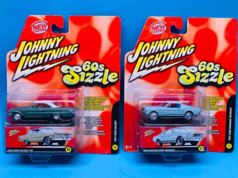 Photo 1 of 894674… 2 Johnny Lightning die cast 60’s Sizzle cars