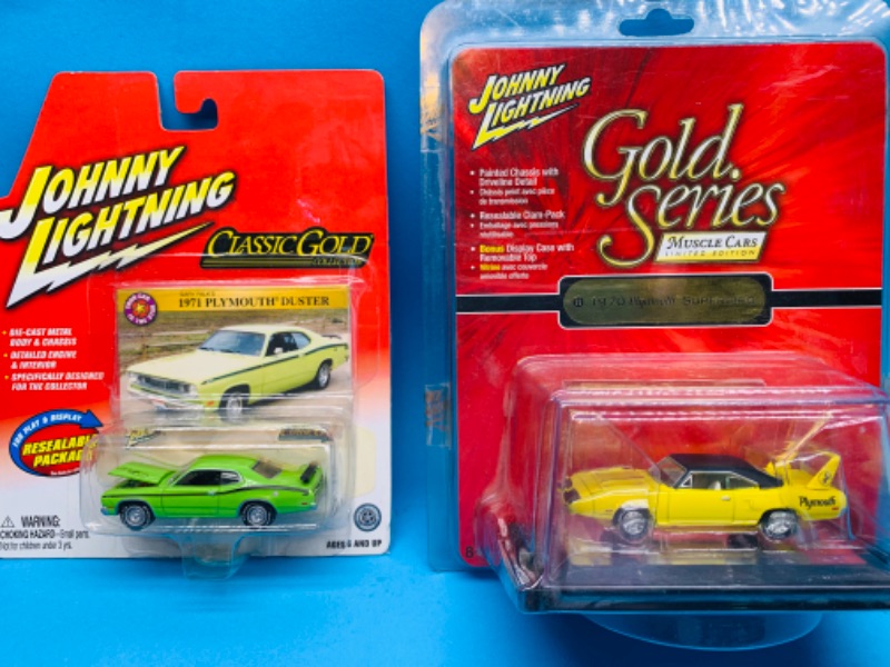 Photo 1 of 894676…2  Johnny Lightning gold die cast Plymouth cars