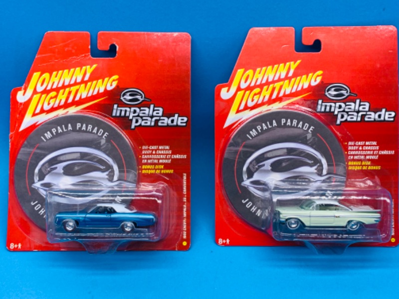 Photo 1 of 894684… 2 Johnny Lightning die cast Impala parade cars