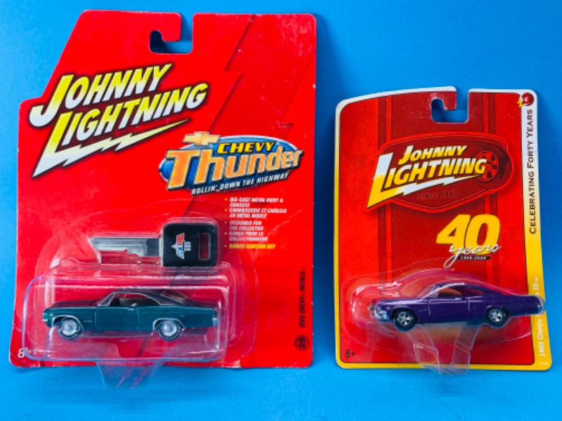 Photo 1 of 894691… 2 Johnny Lightning die cast Chevy Impala cars 