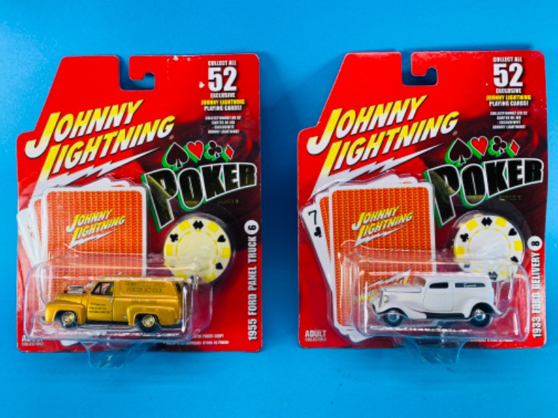 Photo 1 of 894705… 2 Johnny Lightning Poker die cast cars