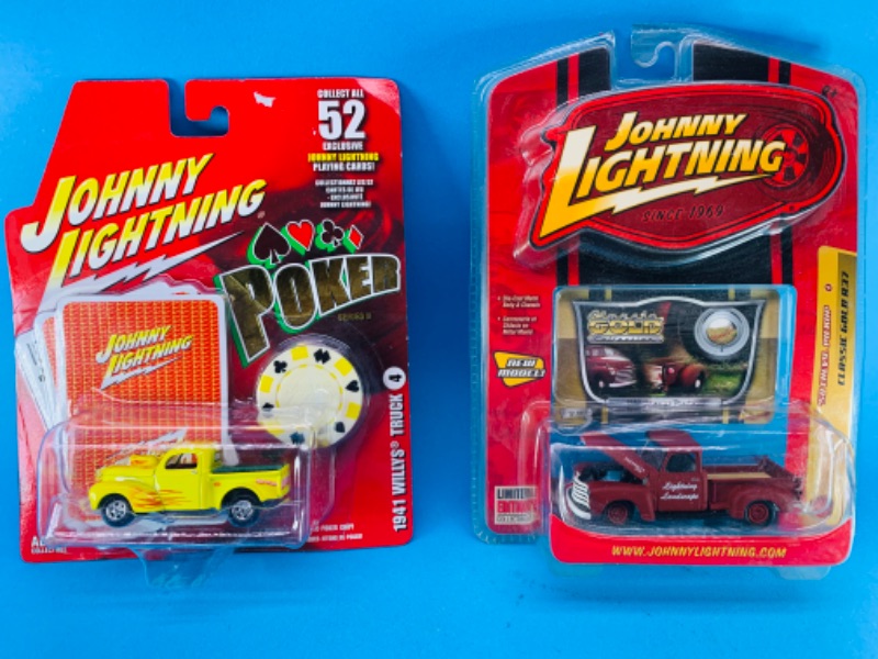 Photo 1 of 894706… 2 Johnny Lightning die cast pick up trucks 