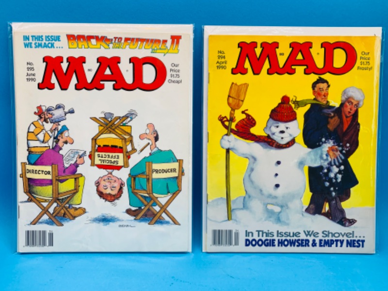 Photo 1 of 894763… 2 vintage  MAD magazines in plastic sleeves 