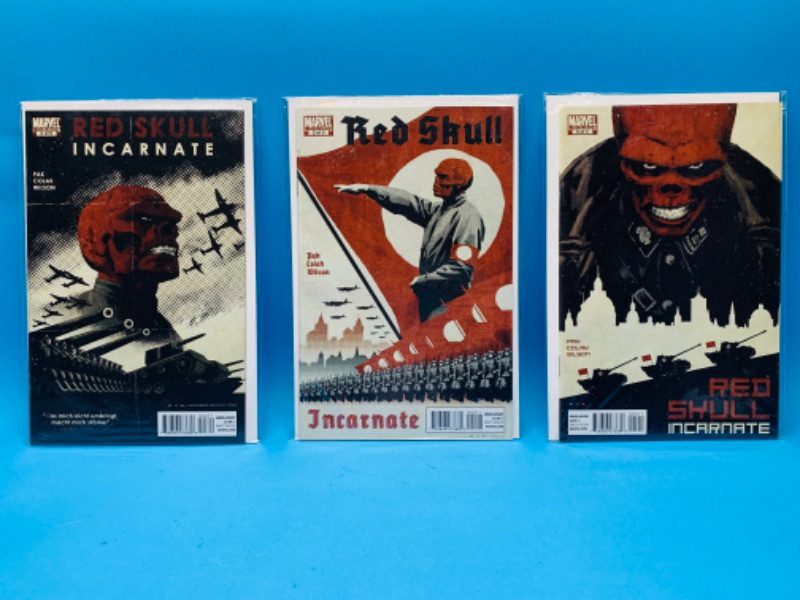 Photo 1 of 894802…3 red skull comics in plastic sleeves 