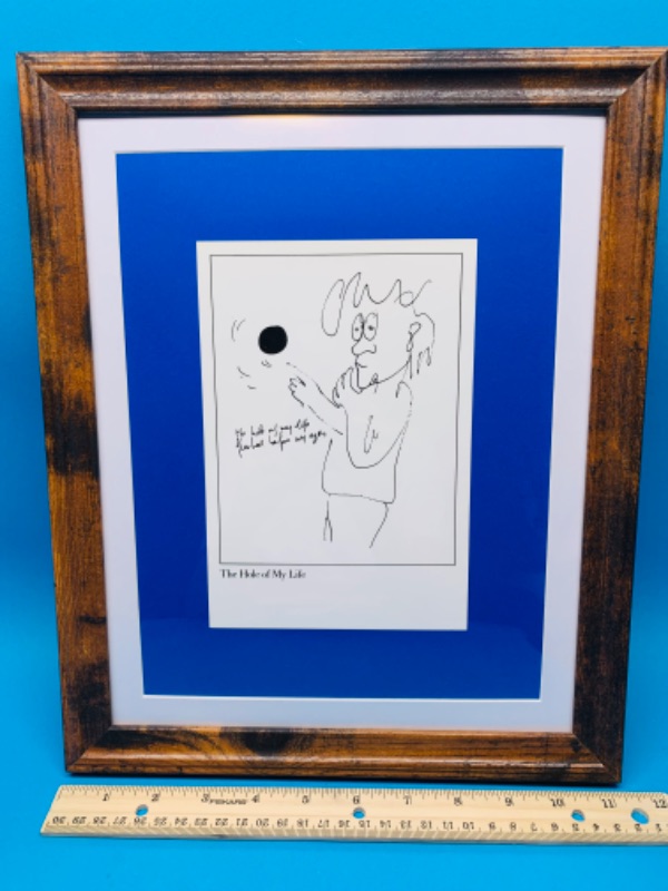 Photo 1 of 894832… framed John Lennon Dyansen gallery postcard drawing “The hole of my life” 
