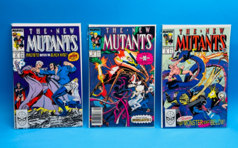 Photo 1 of 894902…3 vintage mutants comics in plastic sleeves 