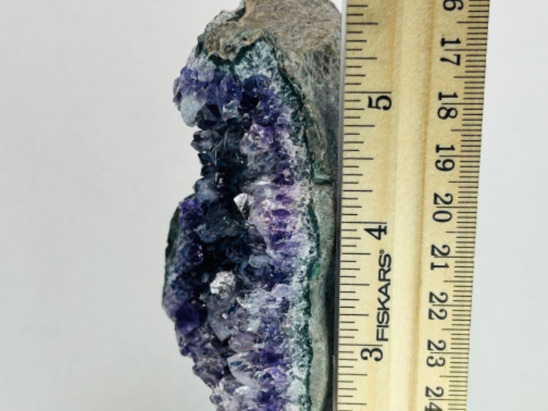 Photo 2 of 894915…5.5” amethyst crystal rock on stand - height includes display stand 