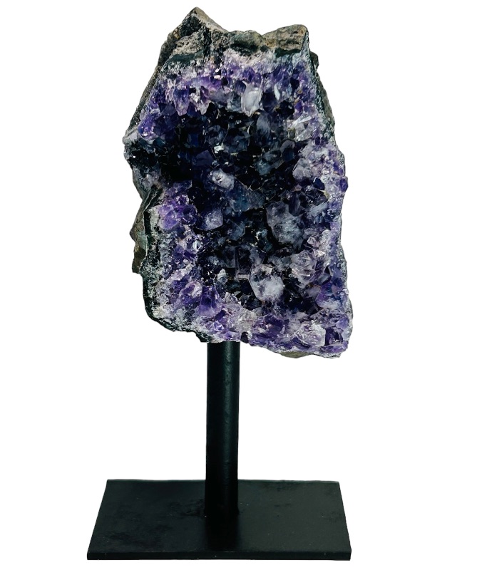 Photo 1 of 894915…5.5” amethyst crystal rock on stand - height includes display stand 