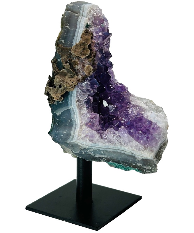 Photo 1 of 894918…4.5”  amethyst crystal rock on stand - height includes display stand 