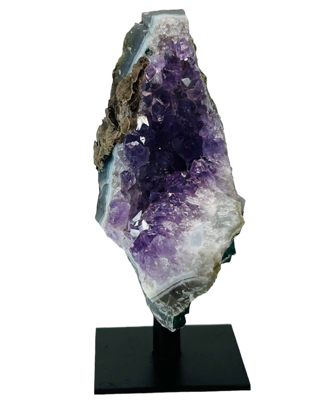 Photo 3 of 894918…4.5”  amethyst crystal rock on stand - height includes display stand 