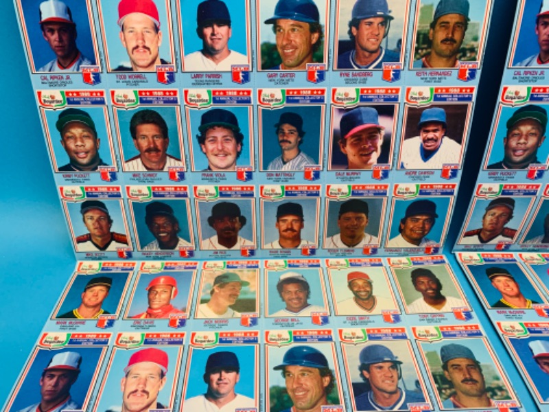 Photo 2 of 894924…4 uncut sheets of 1988 chef Boyardee baseball cards - all the same 