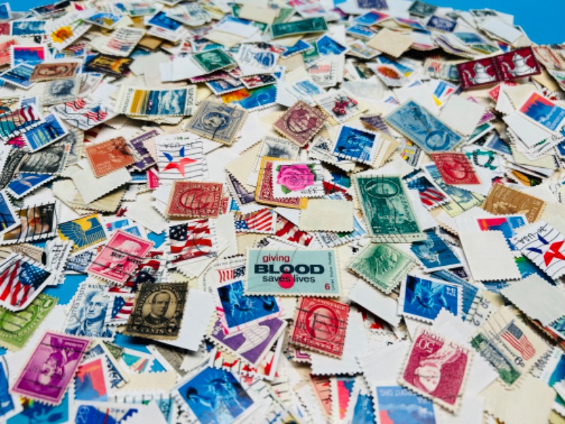 Photo 5 of 894956…hundreds of used stamps 