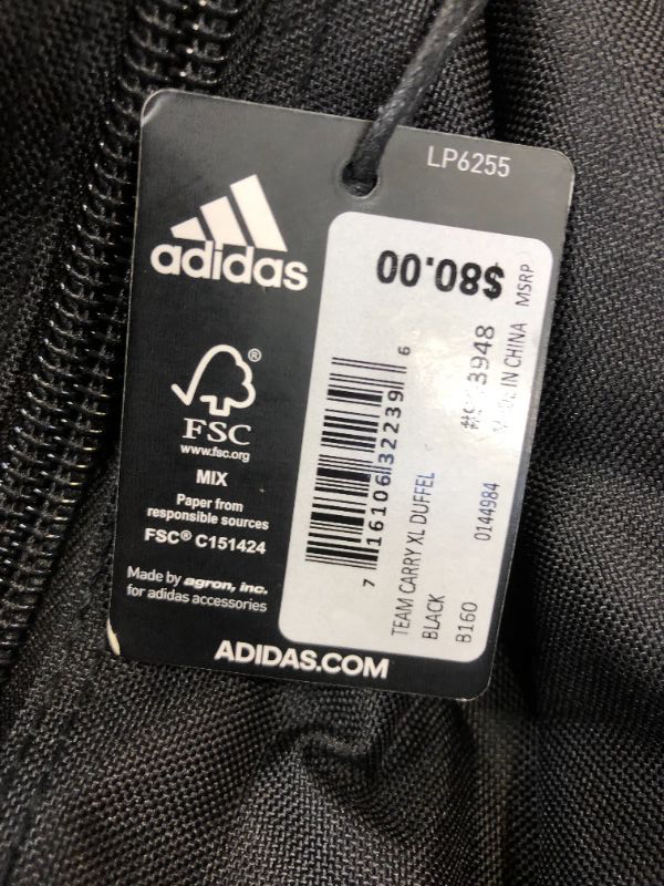 Photo 4 of adidas Team Carry XL Duffel Bag, Black, One Size Black One Size