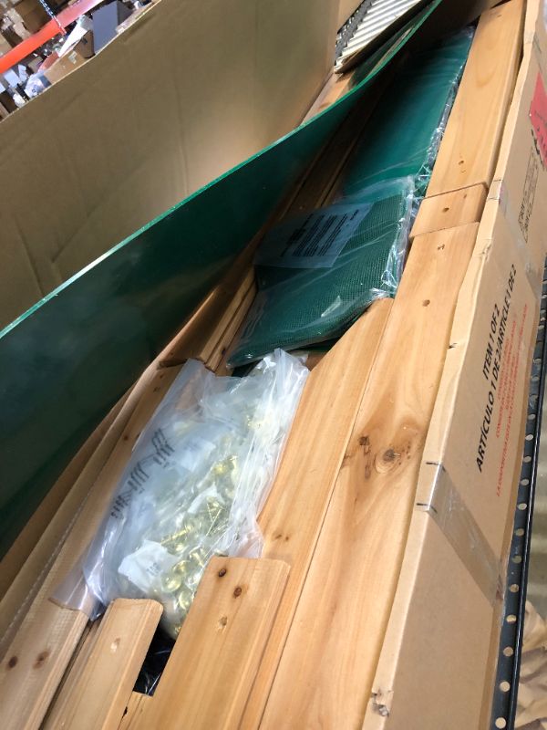 Photo 1 of Backyard Discovery Buckley Hill Wooden Swing Set, Made for Small Yards and Younger Children, Two Belt Swings, Covered Mesh Fort with Canopy, Rock Climber Wall, 6 ft Slide Green box 1 of 2 only!!!!!