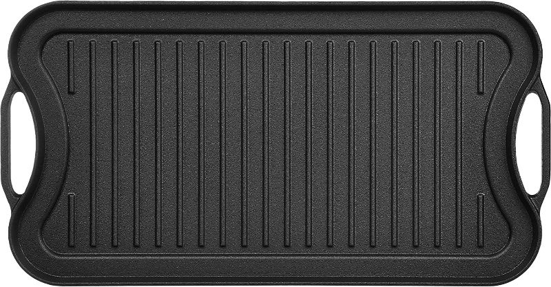 Photo 1 of Amazon Basics Cast Iron Reversible Grill/Griddle