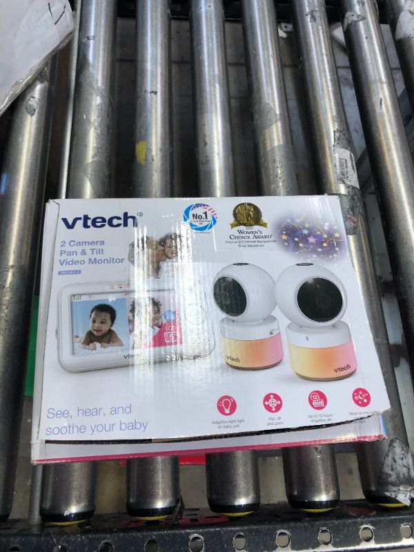 Photo 4 of [Upgraded] VTech VM5463-2 Video Baby Monitor 5" LCD with 2 Cameras, Battery 12 Hrs. Video Mode, Pan Tilt Zoom, Color Night Light, Glow On The Ceiling Projection, Sound Activated Features, Two-Way Talk