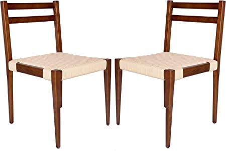 Photo 1 of Amazon Brand – Stone & Beam Jane Mid-Century Dining Chair, Set of 2, 19.5"W, Ash Wood, Brown
