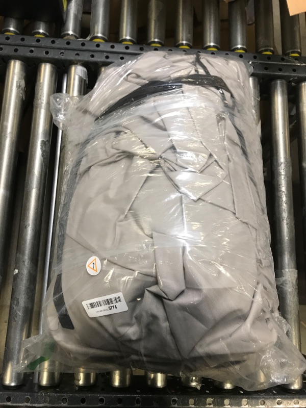 Photo 2 of Fuprosico 600D Waterproof Winter Boat Cover with Motor Cover 17-19 ft Fits Bass Boat, V-Hull Boat Runabouts, Tri-Hull Boat 17'-19' Foot, Heavy Duty Boat Covers Marine Grade Canvas, Grey 600D-Gray Model C: 17'-19' Length, Beam width up to 96"