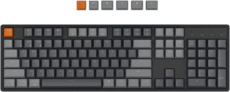 Photo 1 of Keychron K10 RGB Full Size Layout Hot-Swappable Mechanical Keyboard for Mac Windows, Multitasking 104-Key Bluetooth Wireless/USB Wired Gaming Keyboard with Gateron G Pro Red Switch Aluminum Frame
